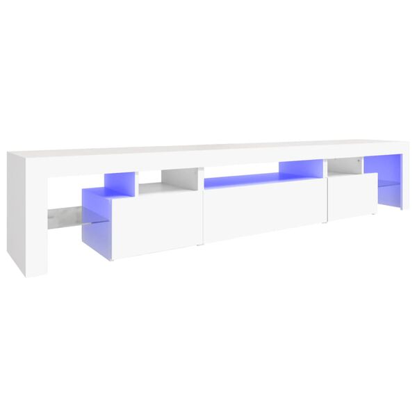vidaXL TV Cabinet White Engineered wood 84.6 in Width TV Cabinet