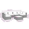 vidaXL Garden Lounge Set Black, Water Blue