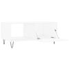 vidaXL Coffee Table White Engineered wood, Iron 35.4 x 19.7 x 15.7 in