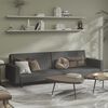 vidaXL Sofa Bed Dark Grey Velvet (100% polyester), wood, foam, plastic