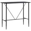 vidaXL Bar Set Black MDF, Powder-Coated Steel, Plastic Standard