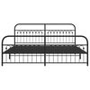 vidaXL Bed Frame Black Steel 79 x 79 in Bed Frame Rectangle