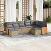 vidaXL Garden Sofa Set Beige, Light grey