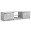 vidaXL TV Cabinet with LED Lights Concrete Grey 55.1x15.7x14.2"