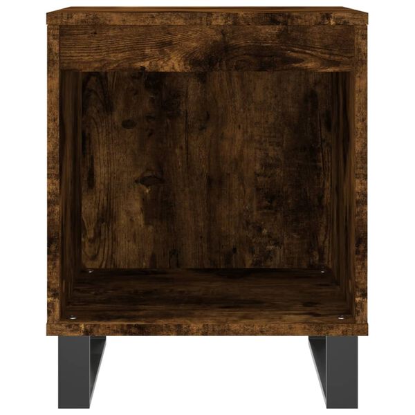 vidaXL Nightstand Smoked Oak Engineered wood Medium-sized Nightstand