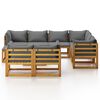 vidaXL Garden Lounge Set Dark grey Solid acacia wood 10 Piece Modular
