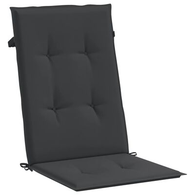 vidaXL Garden Chair Cushions 2 pcs Black 47.2"x19.7"x1.2"