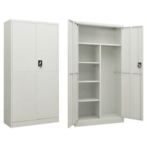 vidaXL Locker Cabinet Light grey Steel Large Locker Cabinet