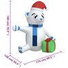 vidaXL Inflatable Teddy Bear Multicolor
