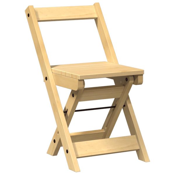 vidaXL Dining Chair Honey wax brown Solid pine wood and engineered wood