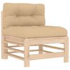 vidaXL Garden Lounge Set Beige Solid pinewood Medium Modular