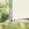 vidaXL Side Awning Cream screen, Grey stand