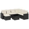 vidaXL Garden Sofa Set Black, Cream White