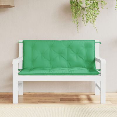 vidaXL Garden Bench Cushions 2pcs Green 47.2"x19.7"x2.8" Oxford Fabric