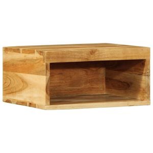 vidaXL Wall-mounted TV Cabinet Natural wood Solid Acacia wood Compact