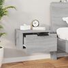 vidaXL Wall-mounted Bedside Cabinet Grey Sonoma Engineered wood Small