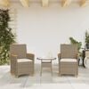 vidaXL Garden Chair Beige PE rattan N/A UV-resistant materials