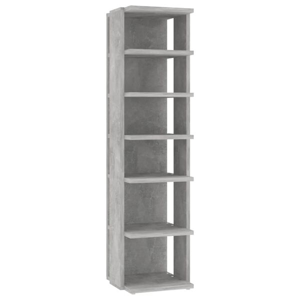vidaXL Shoe Cabinet Set of 2 Concrete Grey Engineered wood Compact