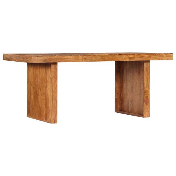 vidaXL Dining Table Brown Solid acacia wood 70.9 x 35.4 in Sturdy