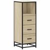 vidaXL Bathroom Cabinet Sonoma Oak Engineered wood, metal Slim