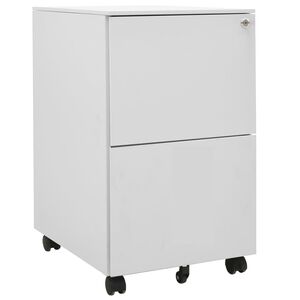 vidaXL File Cabinet Light grey Steel 15.4x17.7x26.4 in File Cabinet
