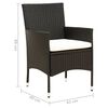 vidaXL Garden Chair Set of 2 Black and Cream White