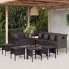 vidaXL Garden Dining Set Black