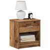 vidaXL Bedside Cabinet Set of 2 Old wood Engineered wood Compact