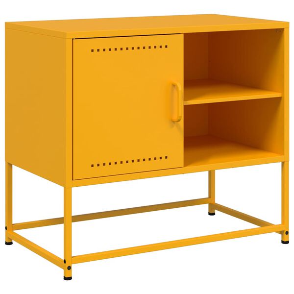 vidaXL TV Cabinet Mustard yellow Steel TV Cabinet Rectangular