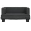 vidaXL Kids Sofa Black Faux leather, solid pine wood, foam Mini Durable