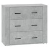 vidaXL Sideboards 3 pcs Concrete Gray Engineered Wood