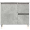 vidaXL Bathroom Cabinet Concrete Gray Engineered Wood, Iron Compact