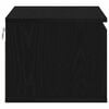 vidaXL Wall-mounted Bedside Cabinet with Drawer 2 pcs Black Oak