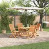 vidaXL Garden Dining Set Folding 5 pcs Brown solid acacia wood