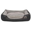 vidaXL Dog Bed Black PU-coated oxford fabric, faux fur XXL Dog Bed