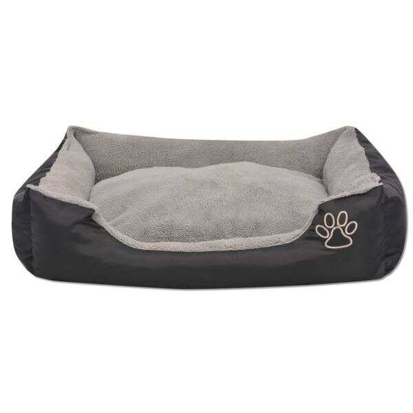 vidaXL Dog Bed Black PU-coated oxford fabric, faux fur XXL Dog Bed