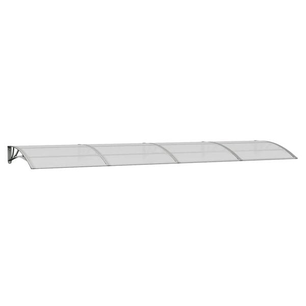 vidaXL Door Canopy Grey Polycarbonate 157.5 x 39.4 in Durable