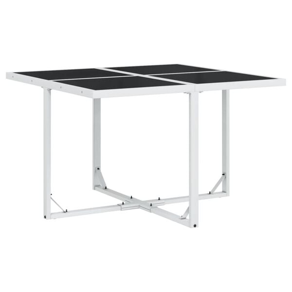 vidaXL Garden Dining Set White, Anthracite