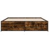 vidaXL Bed Frame Smoked Oak Engineered Wood Super King Durable