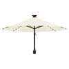 vidaXL Garden Parasol Sand Polyester, Metal 118.1 inch diameter Tiltable