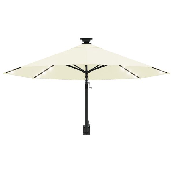 vidaXL Garden Parasol Sand Polyester, Metal 118.1 inch diameter Tiltable