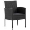 vidaXL Dining Set Black