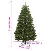 vidaXL Artificial Hinged Christmas Tree Green PVC and metal 5.9 ft height