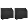 vidaXL Garden Bench Cover Set of 2 Black Polyethylene, Aluminum