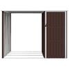 vidaXL Garden Shed Brown Galvanized Steel Large Garden Shed