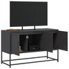 vidaXL TV Cabinet Black Steel 39.6 x 15.4 x 23.8 in TV Cabinet