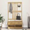vidaXL Hall Tree Walnut Solid pinewood and engineered wood Medium