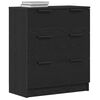 vidaXL Sideboard Black Oak 23.62 x 11.81 x 27.56 in Engineered Wood