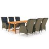 vidaXL Dining Set Brown