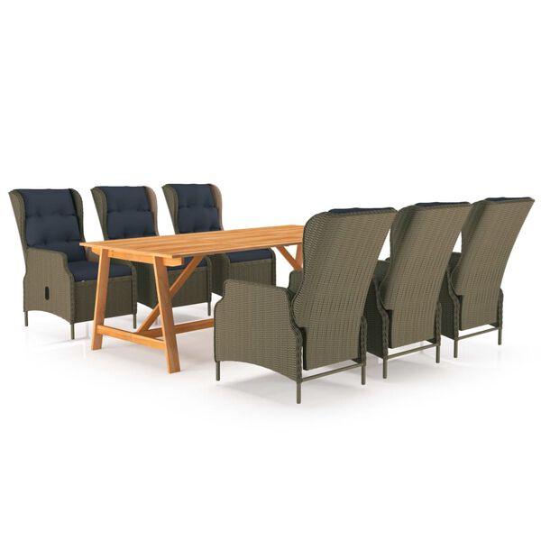 vidaXL Dining Set Brown